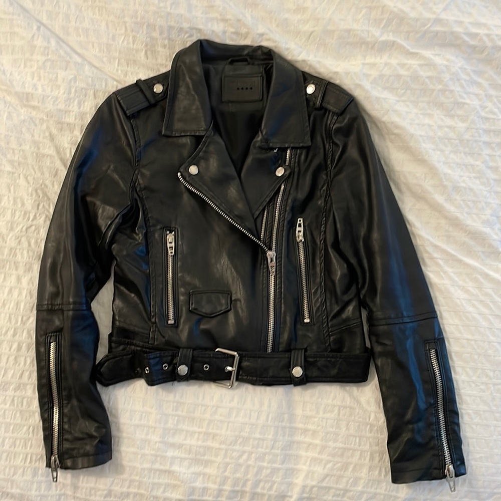BlankNYC Black Faux Leather Moto Jacket